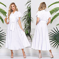 Біле плаття довжини міді літній "Селін"