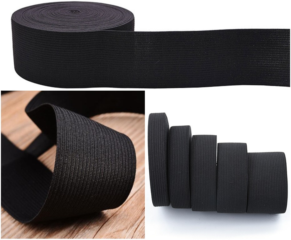 Гумка для одягу / 5см / 36 метрів / Чорний, фото 1