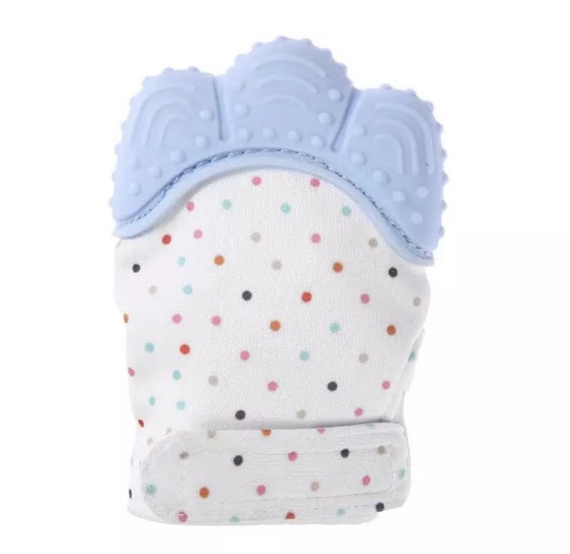 Прорізувач для зубів PK-0119 Рукавичка гризунок Блакитна, фото 1