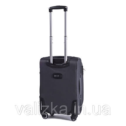 Тканинний маленький чемодан для ручної поклажі на 4-х колесах Wings 1708 сірого кольору, фото 2