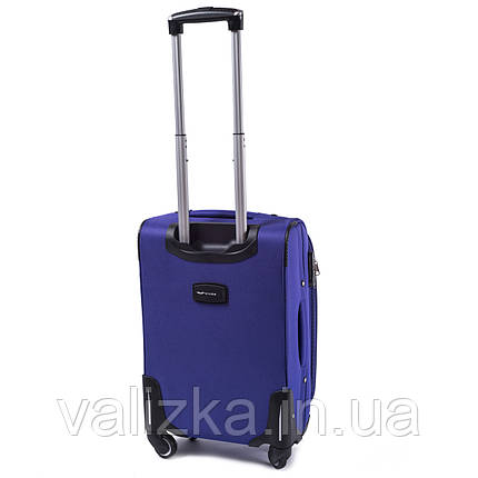 Тканинний маленький чемодан для ручної поклажі на 4-х колесах Wings 1708 фіолетового кольору, фото 2