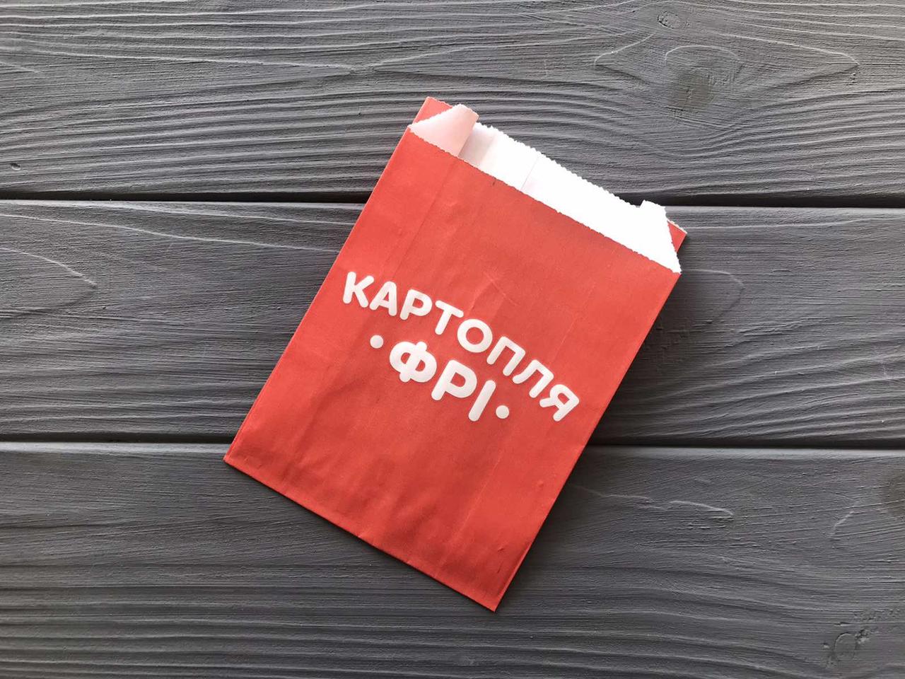 Упаковка для картоплі фрі велика 400Ф