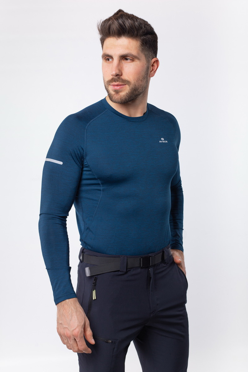 Футболка батник-лонгслив Avecs AV-30189 Розміри 2XL/54 3XL/56, фото 1