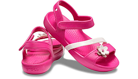 Дитячі босоніжки крокс оригінал Crocs Kids Lina Charm Sandal С9 устілка 16 см