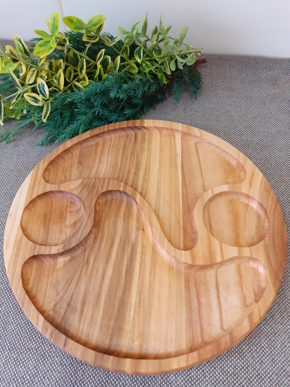 Дошка-менажниця на 2 секції+ 2 соусниці., фото 1