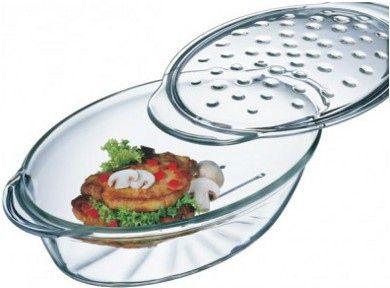 Гусятниця SIMAX Fat Free з кришкою приготування без масла 3500 мл 365х210х108 мм Колір прозорий 7406-7416P