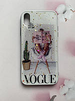 Силиконовый чехол с принтом для Apple iPhone XR Девушка с журналом