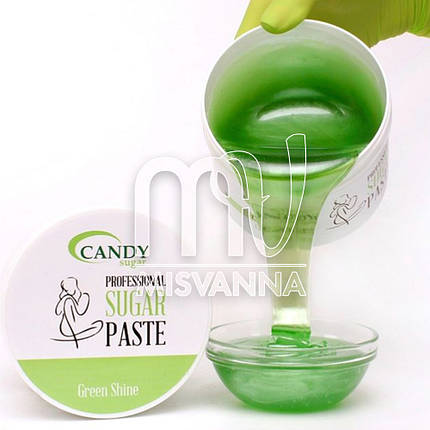 Цукрова паста Candy Sugar GREEN SHINE (зелена) STRONG, 600 г, фото 3
