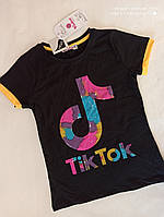 Трендовая футболка tik-tok Размеры 116. 152. 164 Турция