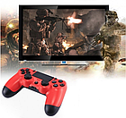 Бездротовий ігровий контролер Джойстик геймпад Doubleshock PS4 wireless controller пс4 PC Red Червоний, фото 4