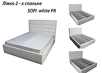 Ліжко з м'яким узголів'ям "Софі біла" ТМ Viorina-deko