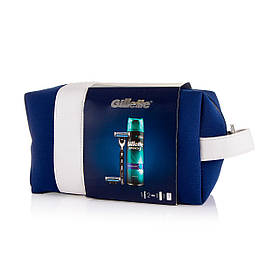 Подарунковий Набір Gillette Mach3 (Бритва Gillette Mach3 + касета + Гель + косметичка) 8271
