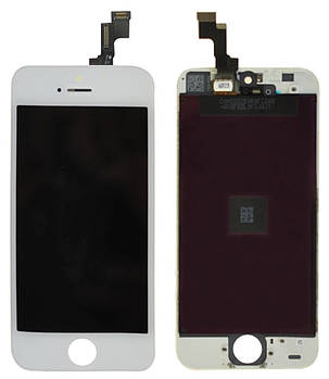 LCD Дисплей Модуль Екран для iPhone 5S + тачскрин, білий AAA