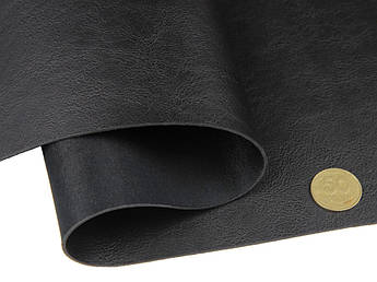 Відріз 1,25м, Термовініл чорний TK-20 для перетяжки керма, дверних карт, панелей на каучуковій основі, шир. 1,4м