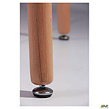 Круглий білий стіл AMF Trio D-800 мм мдф стільниця ніжки дерев'яні, фото 4