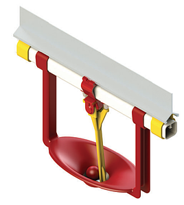 Лінії напування для індичок на 3 вузькі чаші Lubing, поїлка для індичок