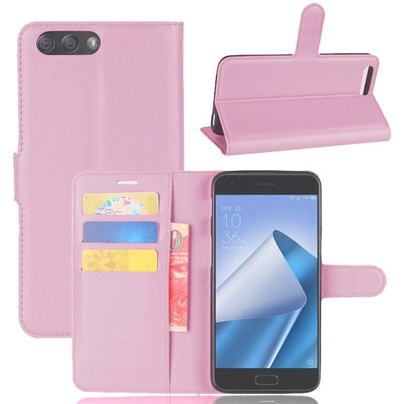 Чохол-книжка Litchie Wallet для Asus Zenfone 4 ZE554KL Pink
