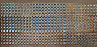 Панель (решетка) декоративная перфорированная, цвет венге, 680 мм х 1240 мм Эфес