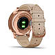 Смарт-годинник Garmin Vivomove Luxe рожеве золото 18K з бежевим ремінцем з італійської шкіри, фото 6