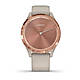 Смарт-годинник Vivomove 3S зі сталевим безелем кольору "рожеве золото", світло-бежевим корпусом та ремінцем, фото 2