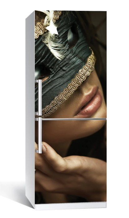 Вінілова плівка самоклеюча наклейка на холодильник Загадкова дівчина 60x180 см, фото 1