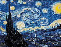 Набір картина за номерами Rosa Start техніка акрилова живопис стандарт Зоряна ніч 35х45см (48230