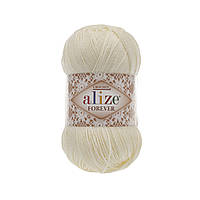 Пряжа Alize Forever Crochet , цвет 01 молочный