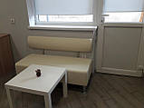 Диван офісний BNB Solo 1200x540x750 білий(молочний). Флай 2200. Для школи, лікарні, адміністратора, очікування, фото 4