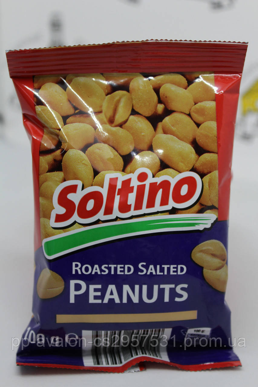 Арахіс солоний  Soltino roasted salted peanuts 100г Польща