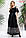Чорне літнє плаття з льону розміри 42-54 "Лінда", фото 3