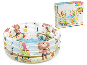 Басейн дитячий 33л, 61-22см, ремкомплект, надувне дно, 57106