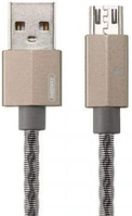 Кабель в металлической оплетке Micro-USB Remax Gefon Series RC-110m Серебряный
