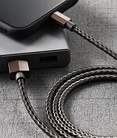 Кабель у металевому обплетенні Micro-USB Remax Gefon Series RC-110m Чорний