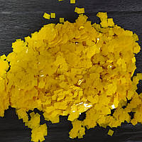 Аксесуари для свята конфеті квадратики 5мм жовтий 50 грам