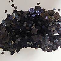 Аксесуари для свята конфеті квадратики 5мм чорний 100 грам