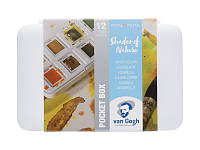 Фарби акварельні Royal Talens Van Gogh Pocket box SHADES OF NATURE набір 12кол. (8712079422806)