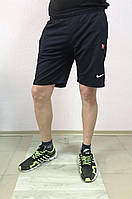 Чоловічі спортивні трикотажні шорти Nike розміри 46-54 норма росту темно-сині