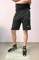 Чоловічі спортивні трикотажні шорти Nike розміри 48-54 норма росту темно-сірі