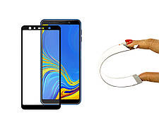 Захисне 5D скло Nano Flexible GLASS ITOP для Samsung Galaxy A7 2018 Full Cover Чорний