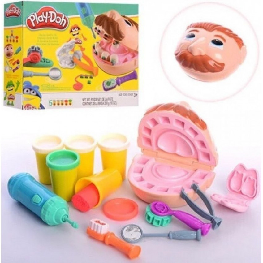 Ігровий набір стоматолога містер зубастик пластилін для ліплення Joy Toy MK 1525, фото 1