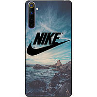 Силиконовый чехол бампер для Realme 6 с рисунком Nike