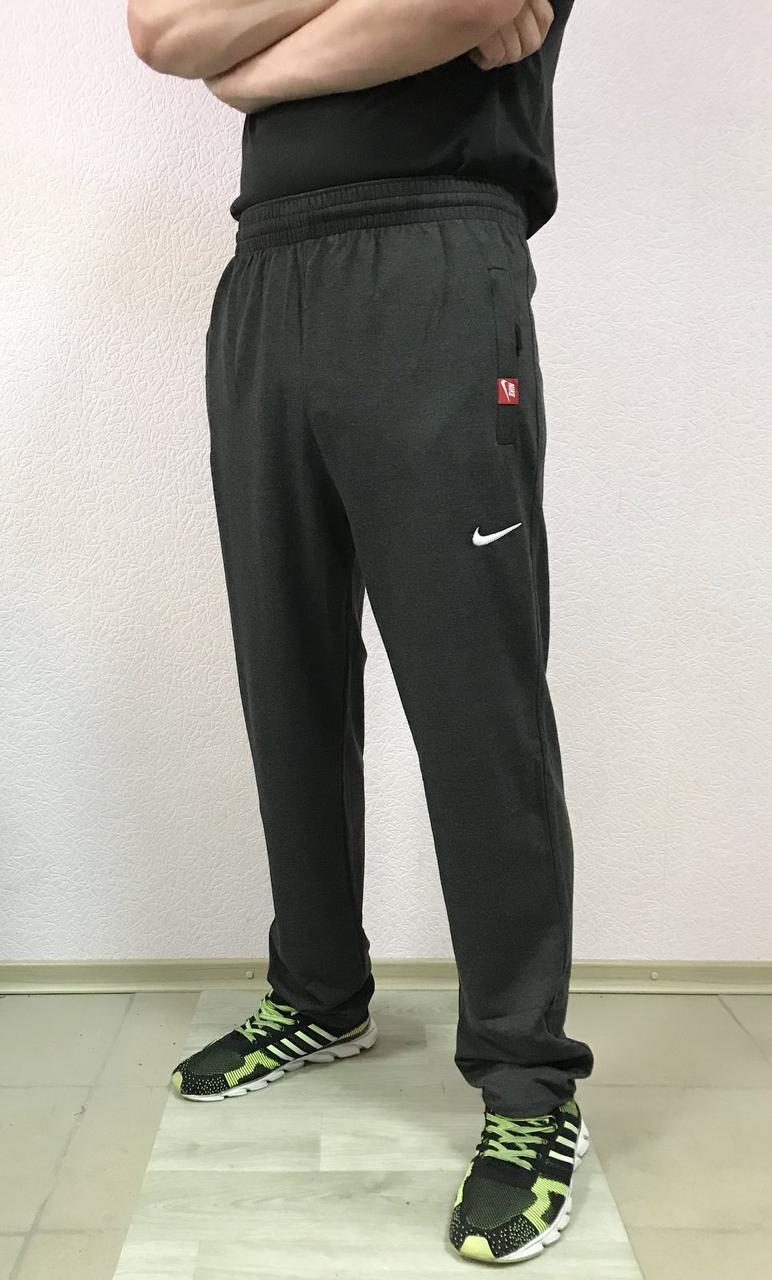 Чоловічі спортивні трикотажні штани Nike розміри 46-54 норма без манжету ростовання темно-сірі