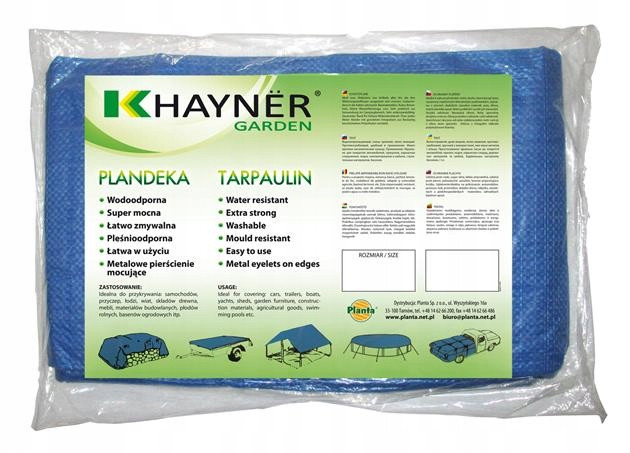 Тент Plandeka Hayner 5х6 водовідштовхувальний, з протигрибковою обробкою