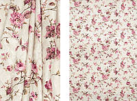 Портьерная ткань для штор Жаккард с цветочным рисунком (Interio ERT DP832-2/150 P Pech)
