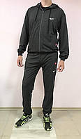 Чоловічий спортивний трикотажний костюм Nike розміри 48-54 норма на манжеті паростка темно-сірий