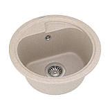 Гранітна мийка Vankor Polo PMR 01.45 Beige 450, фото 5