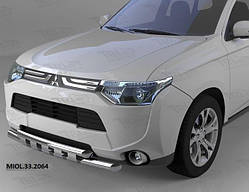 Захист переднього бампера подвійна з зубцями для Mitsubishi Outlander 2012-2015