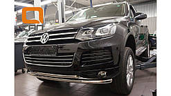 Захист переднього бампера Volkswagen Touareg (2010-) (подвійна) d60/60