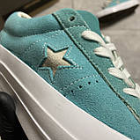 Жіночі кеди Converse One Star Premium Suede Turquoise, кеди конверс ван преміум стар, фото 5