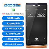 Мобильный телефон Doogee T3 titans Coffee 4G 3+32GB, фото 5